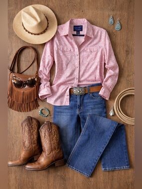 Wrangler Women's Pink Paisley Jean Jacket | Breast Cancer Awareness Edition